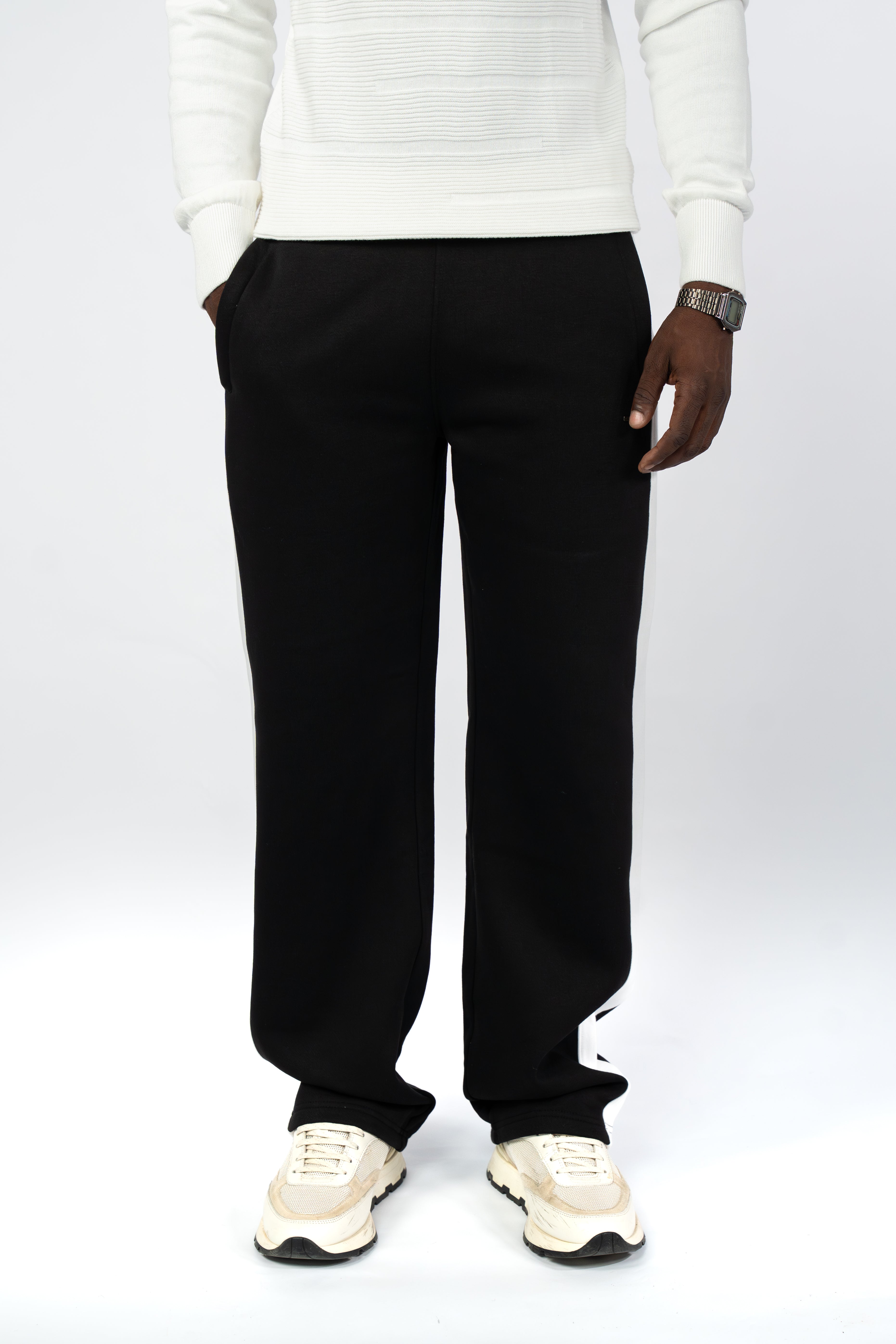 Men’s Black Side Stripe Jogger