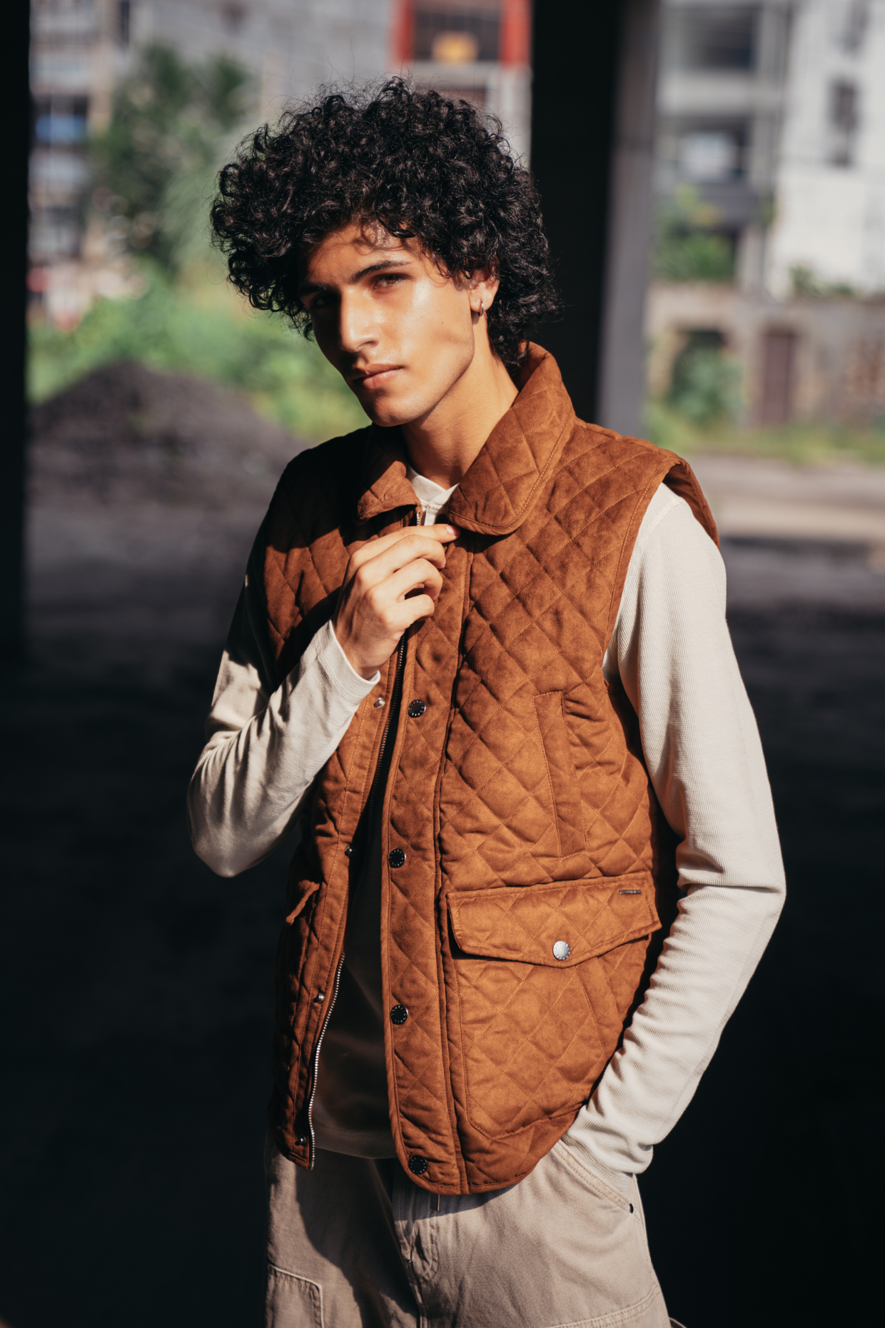 Hornett Suede Quilted Jacket