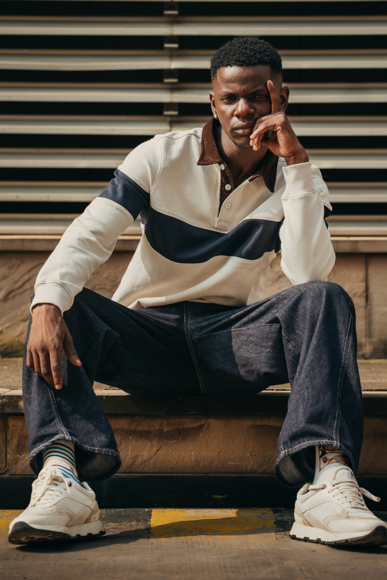 Orlando Offwhite Corduroy Collar T-Shirt