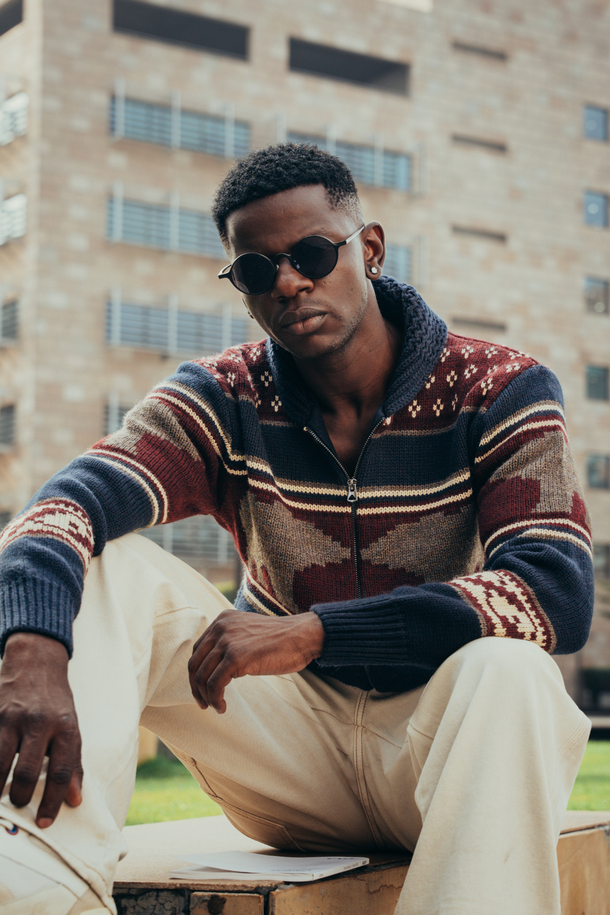 Kasper Collared Zip-Up Pullover