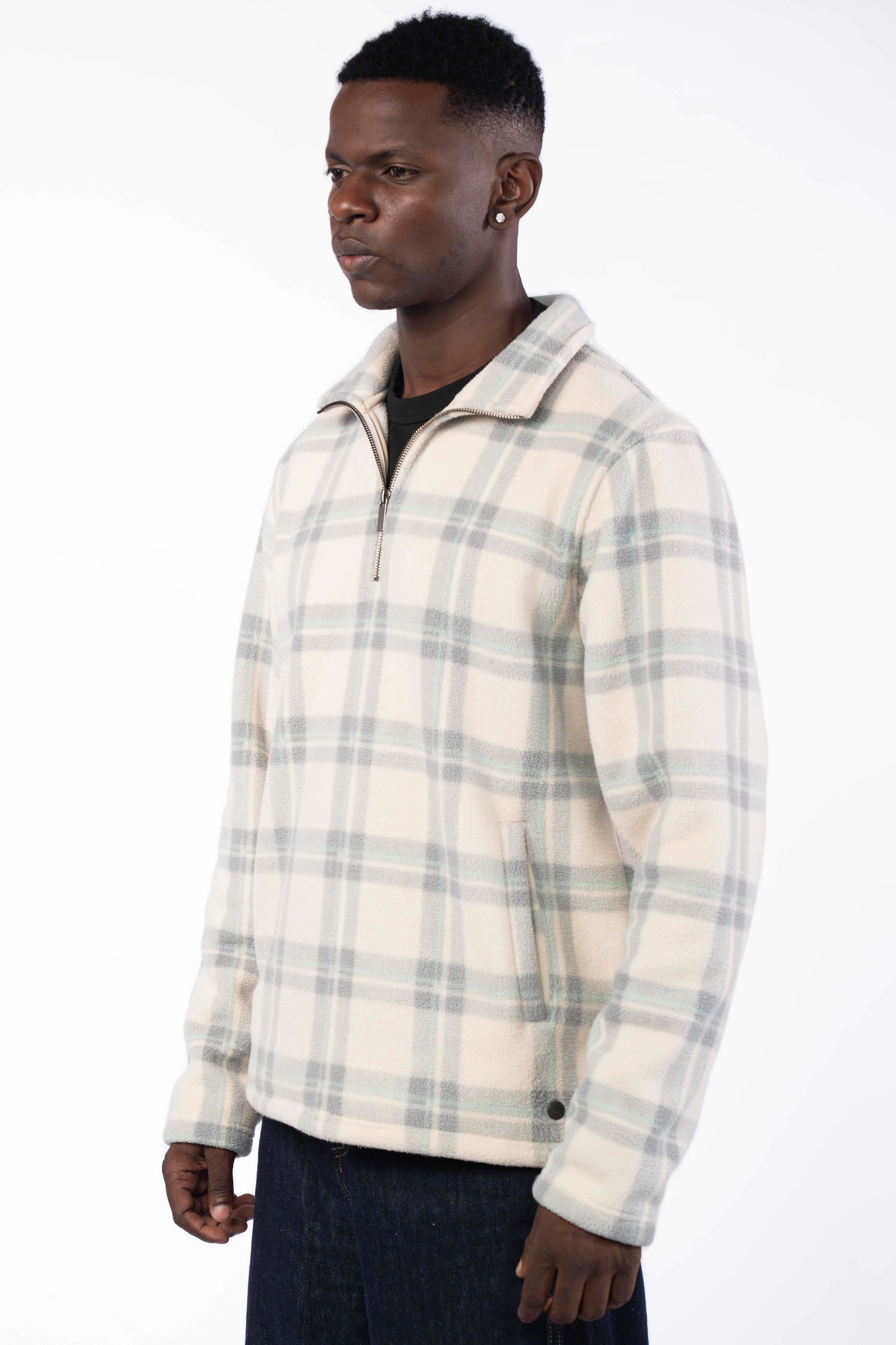 Men’s Off White Half Zip Sweatshirt